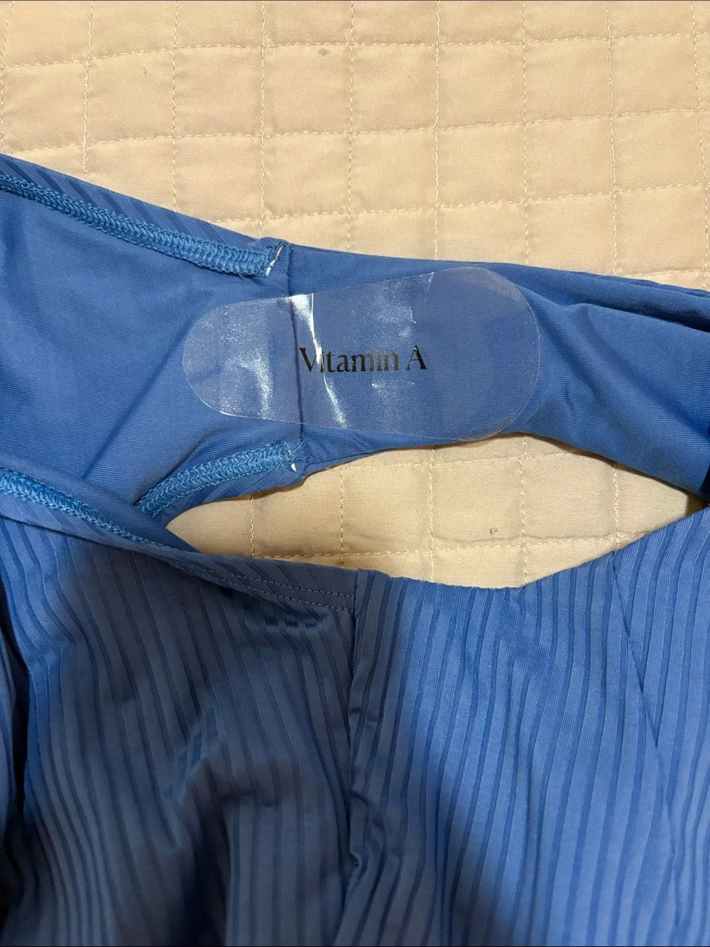 Vitamin A Ada Underwire One Piece Swimsuit in Chambray EcoRib SZ L NWOT - Picture 6 of 6